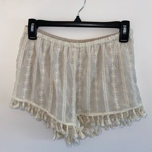 High waisted crochet shorts